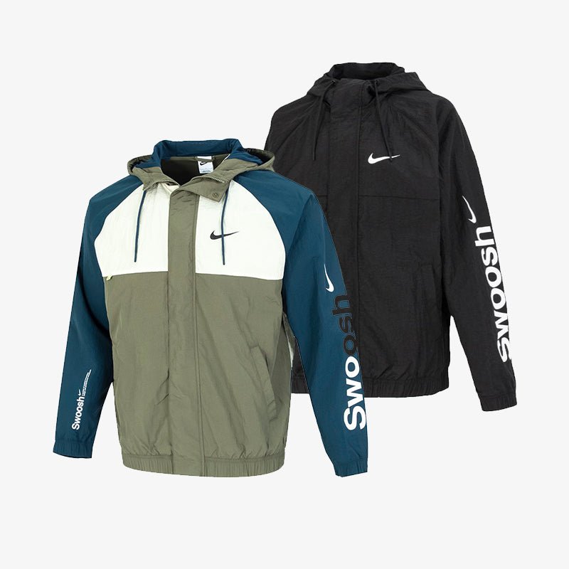 NIKE NSW SWOOSH JKT 點陣大勾勾 連帽外套風衣 男女款 DX6311-010 - VANASH