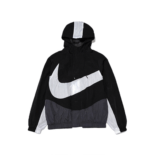 NIKE 撞色滿版SWOOSH 連帽風衣外套 DD5968-010 - VANASH
