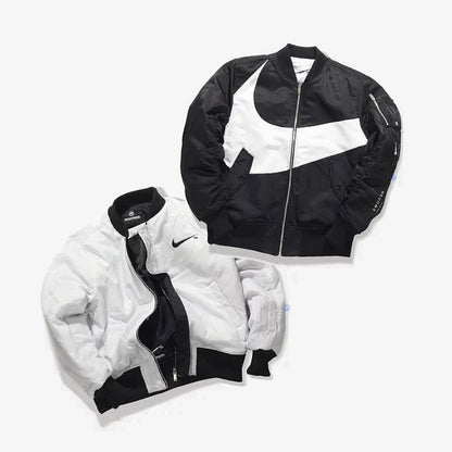 NIKE SWOOSH NSW 刺繡斷勾雙面穿飛行外套 - VANASH