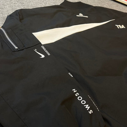NIKE SWOOSH NSW 刺繡斷勾雙面穿飛行外套 - VANASH