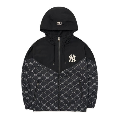 韓國MLB連帽防風外套 MONOGRAM系列風衣