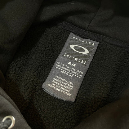 OAKLEY 千禧年立體膠面LOGO刷毛連帽上衣 - VANASH