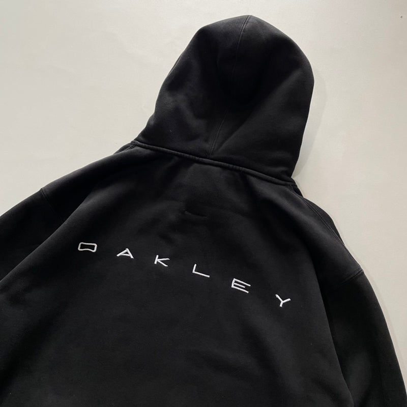 OAKLEY 千禧年立體膠面LOGO刷毛連帽上衣 - VANASH