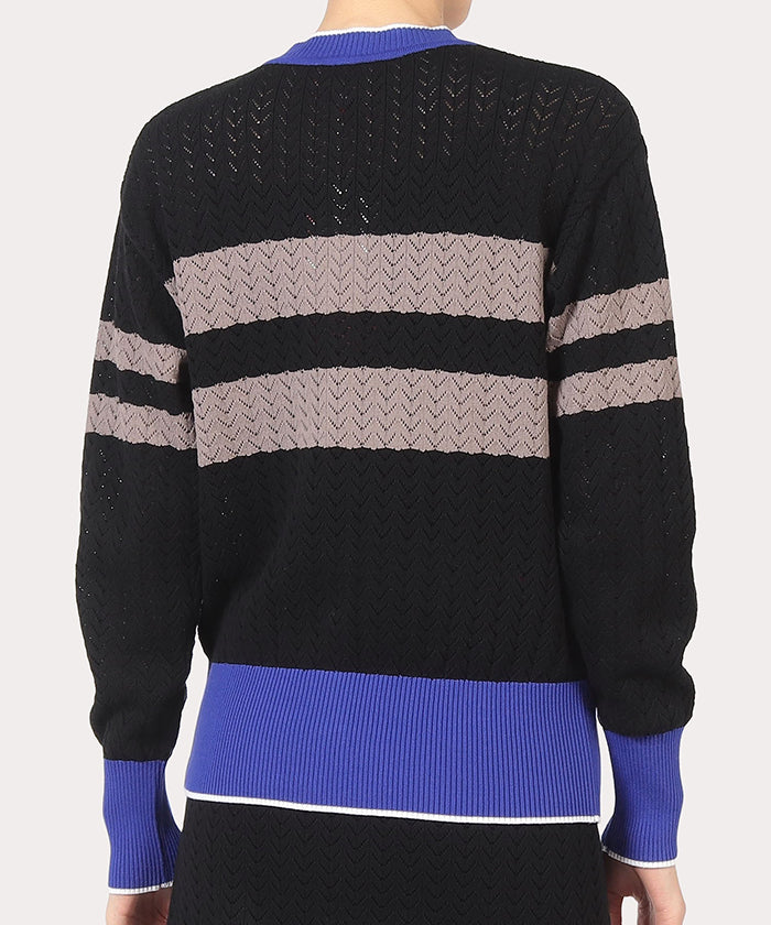 Vivienne Westwood Knitted Cardigan 撞色羊毛針織開襟衫