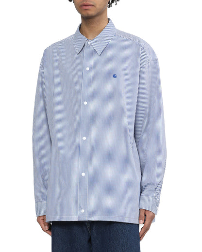 Carhartt WIP L/S Asher Shirt 輕質直條紋襯衫
