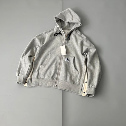 SACAI x CARHARTT WIP 卡哈特解構連帽抓絨外套 - VANASH