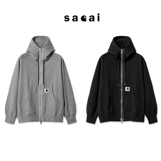 SACAI x CARHARTT WIP 卡哈特解構連帽抓絨外套 - VANASH