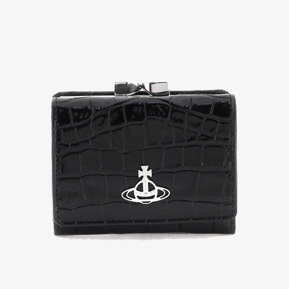 Vivienne Westwood 鱷魚壓紋三摺短夾錢包