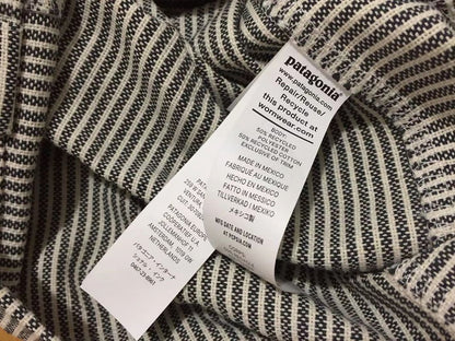 PATAGONIA 條紋帆布托特包