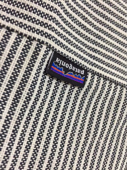 PATAGONIA 條紋帆布托特包