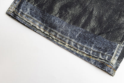 Acne Studios 皮褲印花牛仔褲