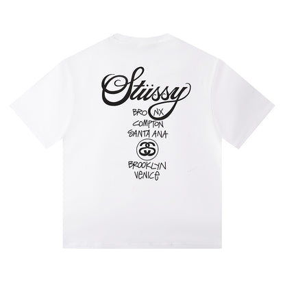 - 全新特價 - STUSSY WHITE WORLD TOUR T-SHIRT 世界巡遊短袖T恤 | 白色XL號