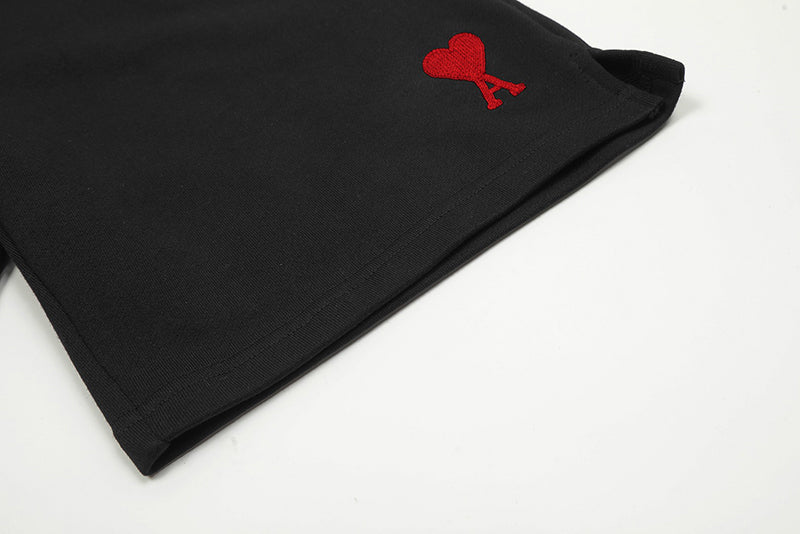 AMI PARIS 刺繡愛心經典款短褲