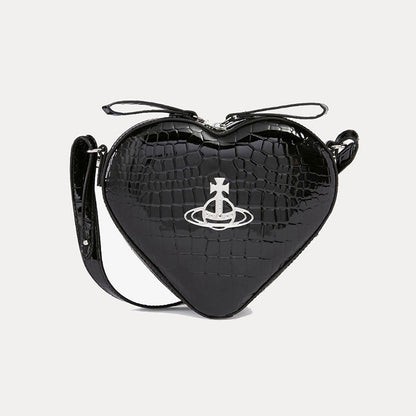 Vivienne Westwood 鱷魚壓紋迷你愛心背包