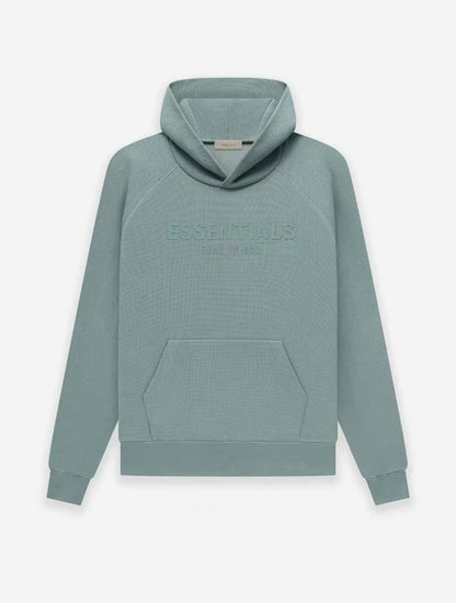FEAR OF GOD ESSENTIALS HOODIE SYCAMORE 立體矽膠印花華夫格連帽衛衣 - VANASH